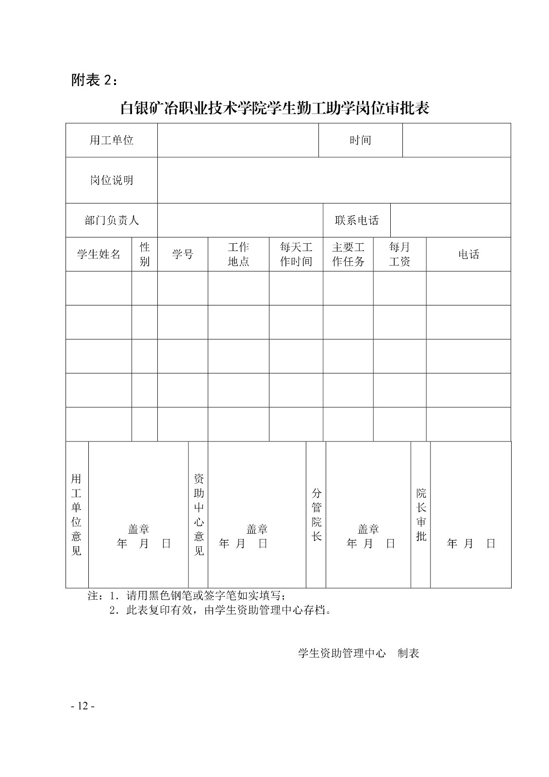 091410325771_0白职院行字2019123号白银矿冶职业技术学院关于印发《学生勤工助学管理办法修订》的通知_12.jpg